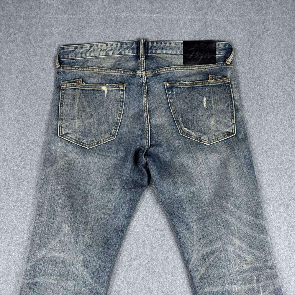 PRPS Jeans Mens 34x32 Stretch Slim Tapered Distressed Denim